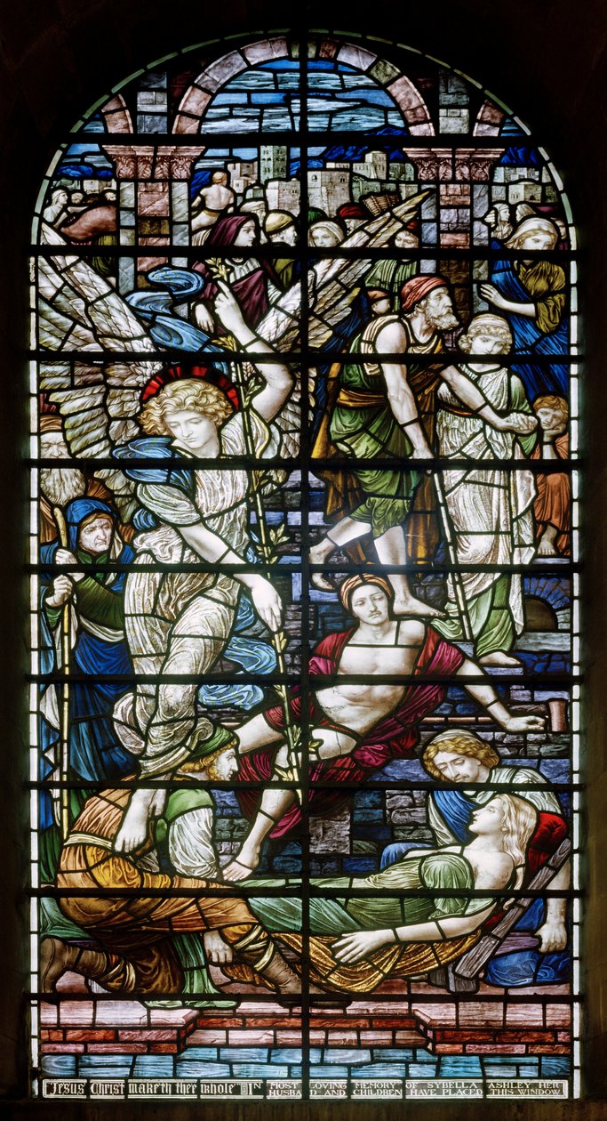 Romsey Abbey, James Powell & Sons, Henry Holiday, The Pool of Bethesda, 1890 alkotó: Henry Holiday