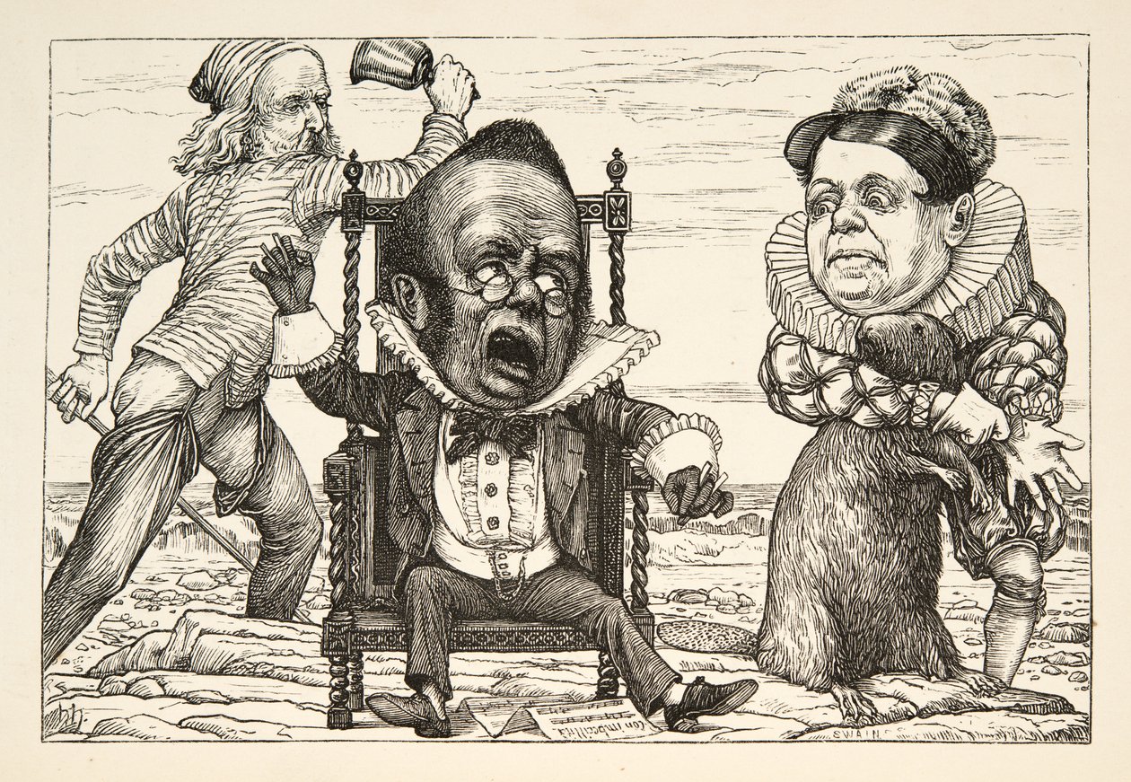 Annyira megijedt, hogy a mellénye elfehéredett", Lewis Carroll: The Hunting of the Snark, an Agony in Eight Fits (Lewis Carroll: A Snark vadászata, nyolc részből álló agónia), kiad. 1876 alkotó: Henry Holiday