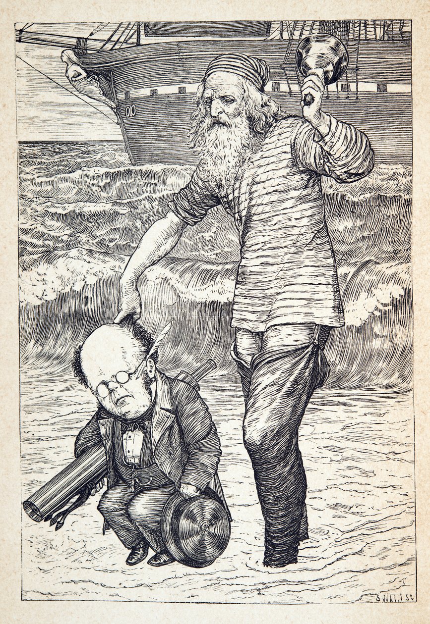 Minden ember támogatása az árapály tetején, a The Hunting of the Snark, An Agony in Eight Fits, Lewis Carroll, pub. 1876 alkotó: Henry Holiday