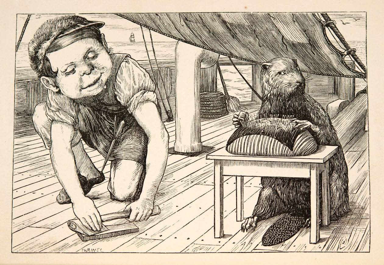 A Hód folyamatosan az ellenkező irányba nézett. 1876. alkotó: Henry Holiday