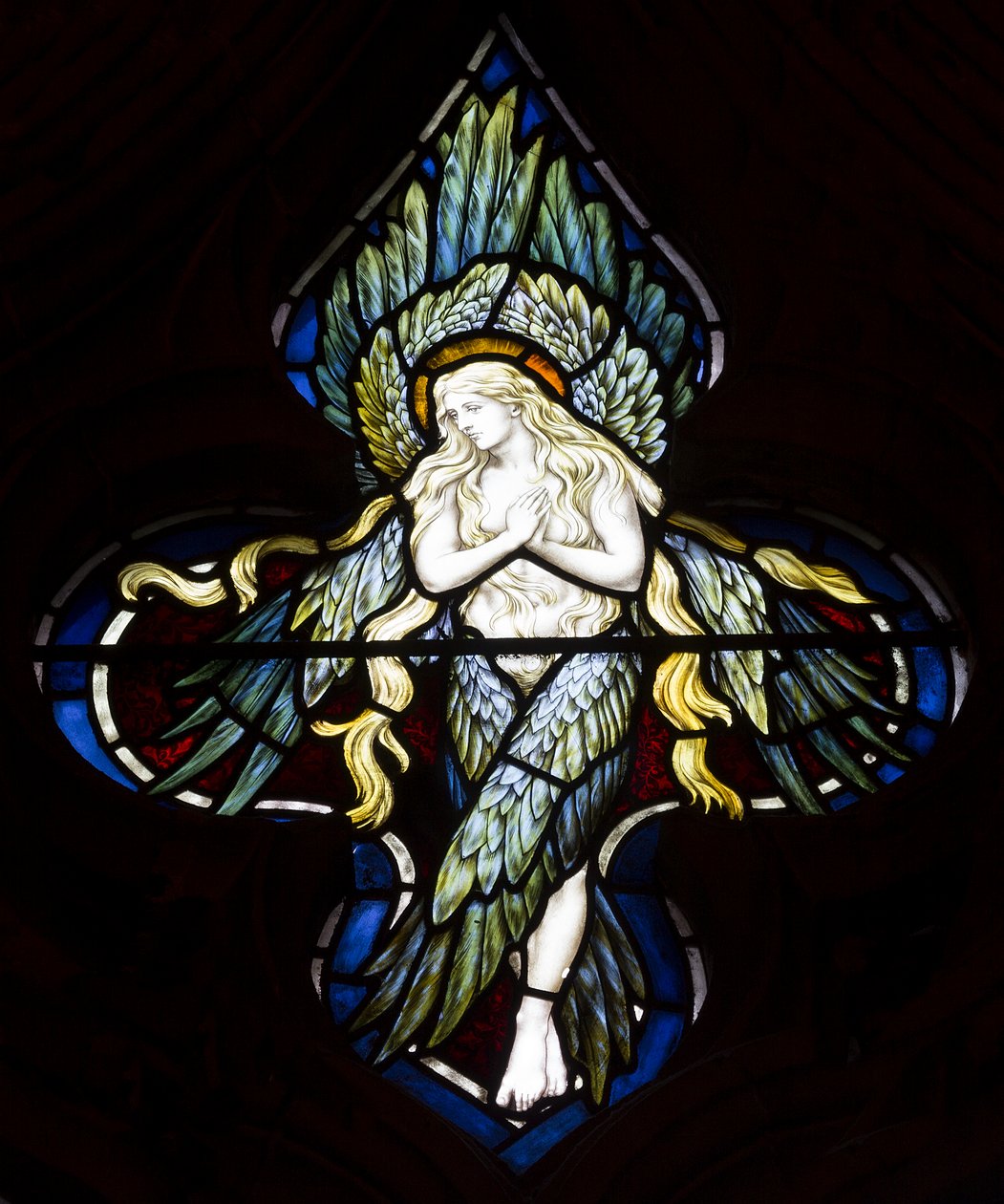 Tracery Angel, 1884 (ólomüveg) alkotó: Henry Holiday