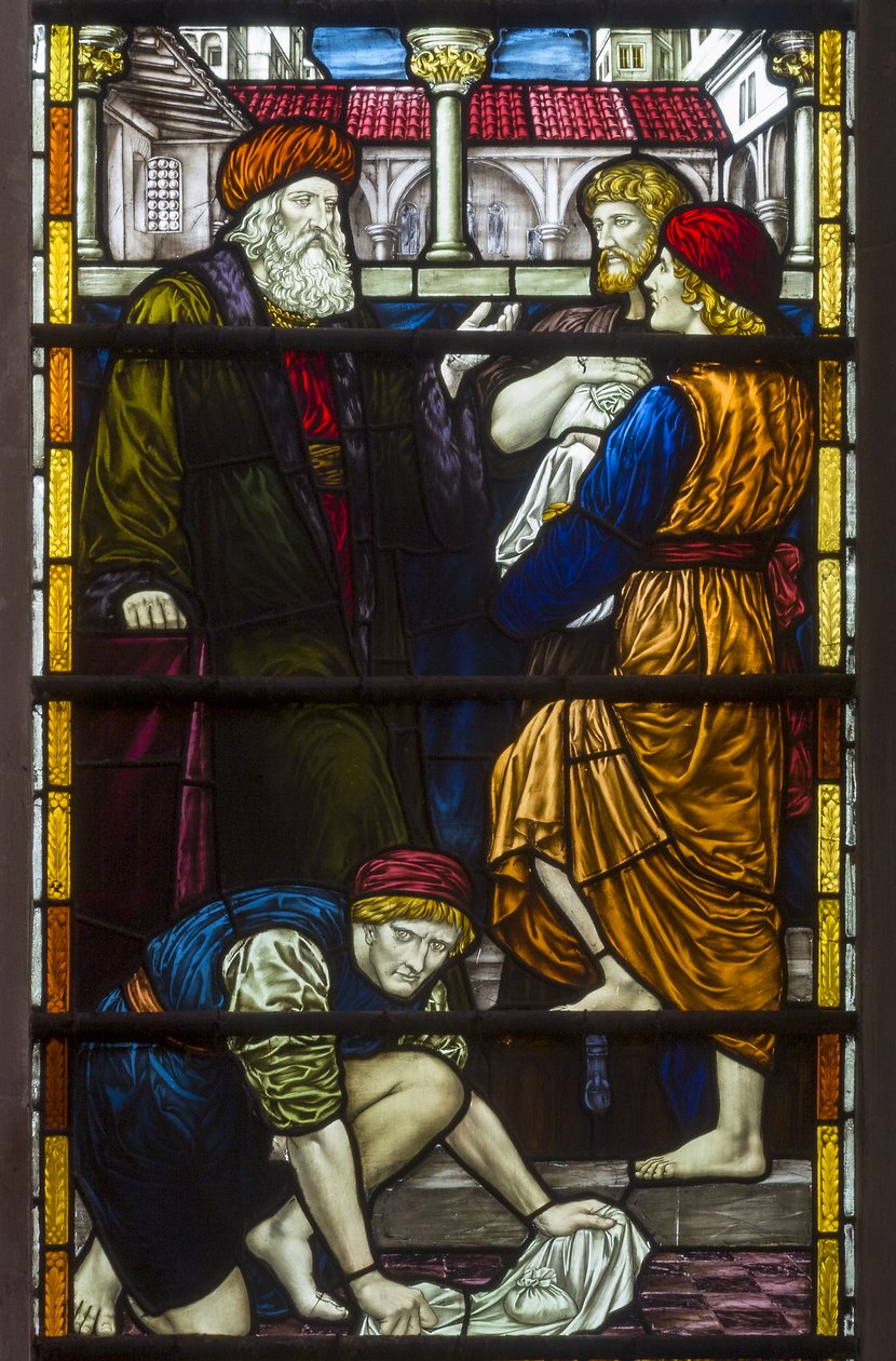 Westminster, St Margaret, James Powell & Sons, Henry Holiday, A tehetségek példázata, 1883 alkotó: Henry Holiday