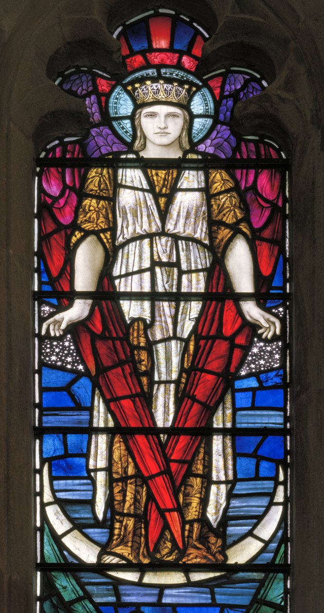 Yeovil, Keresztelő Szent János, Lowndes és Drury, Henry Holiday, A győzelem angyala, 1917-1818 alkotó: Henry Holiday