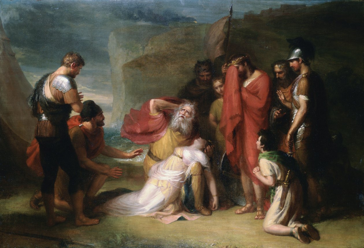 Lear és Cordelia, 1820 körül alkotó: Henry Howard
