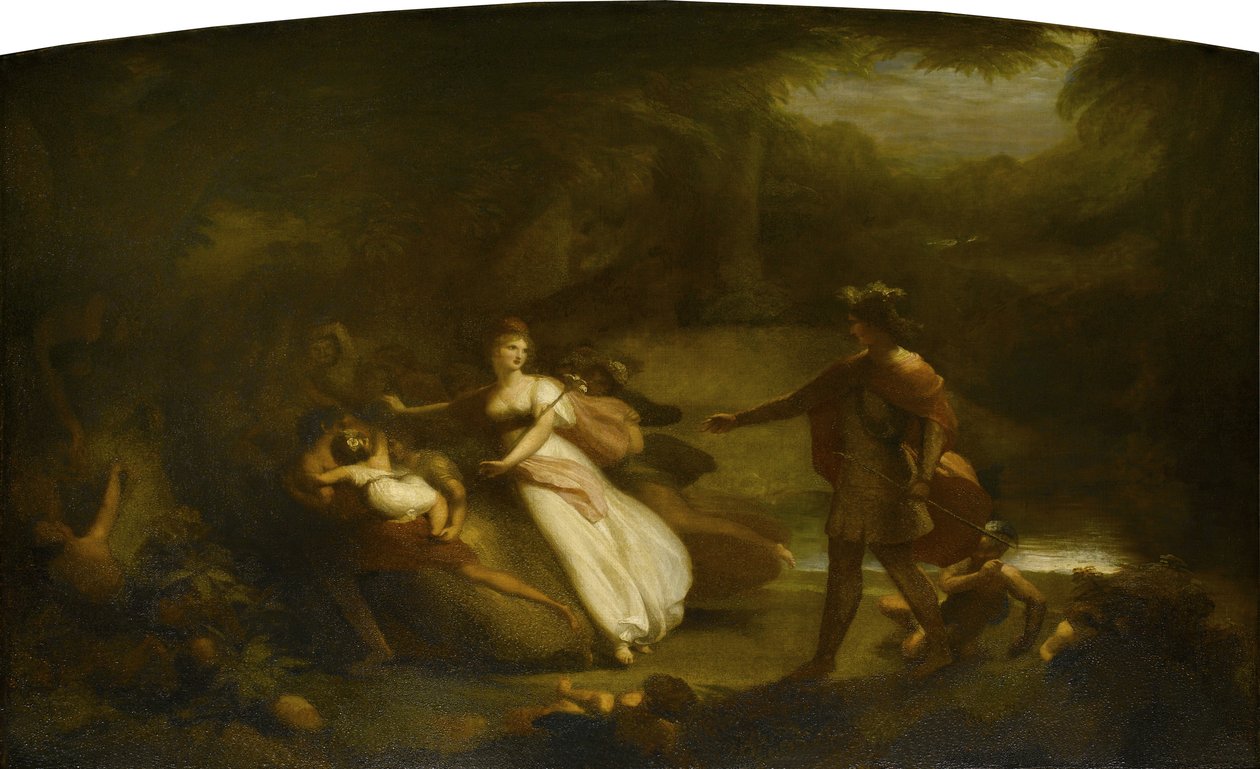 Oberon és Titania versengése az indián fiúért, William Shakespeare Szentivánéji álom című II. felvonásából, 1832 alkotó: Henry Howard