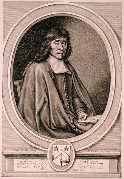 Thomas Mace (1612-1706) portréja, William Faithorne (1656-kb. 1701) metszete (metszet) alkotó: Henry I (after) Cooke