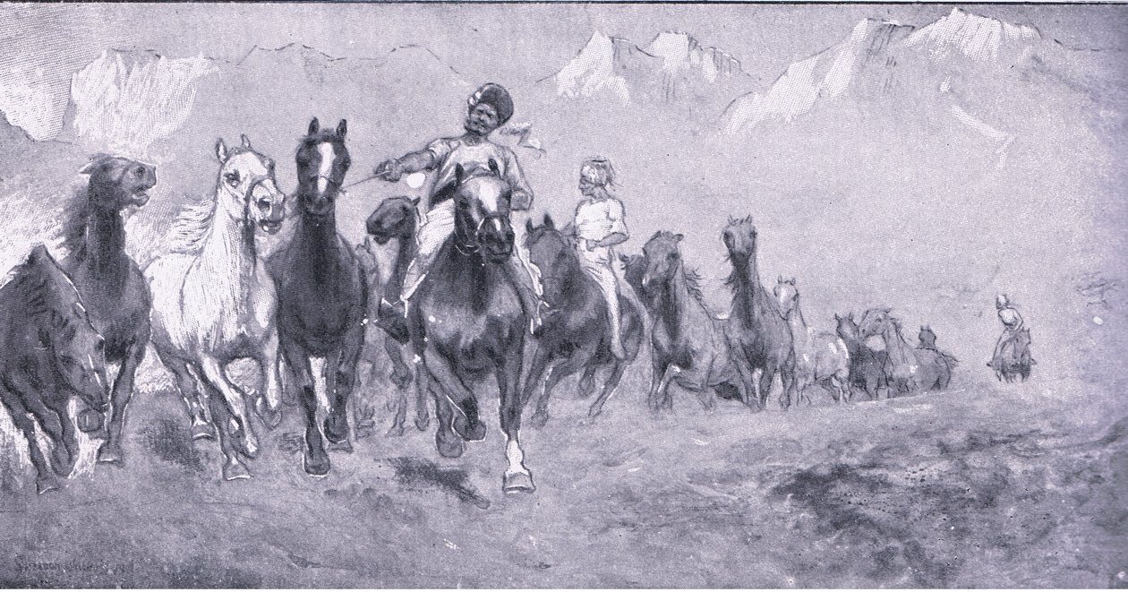 A Harmsworth Bros Limited által kiadott, 1901-ben kiadott After Pretoria: The Guerilla War című filmből az indiai kulik a Stellens Bosch-ba lépnek vissza. alkotó: Henry Inglis Jodrel Sheldon Williams
