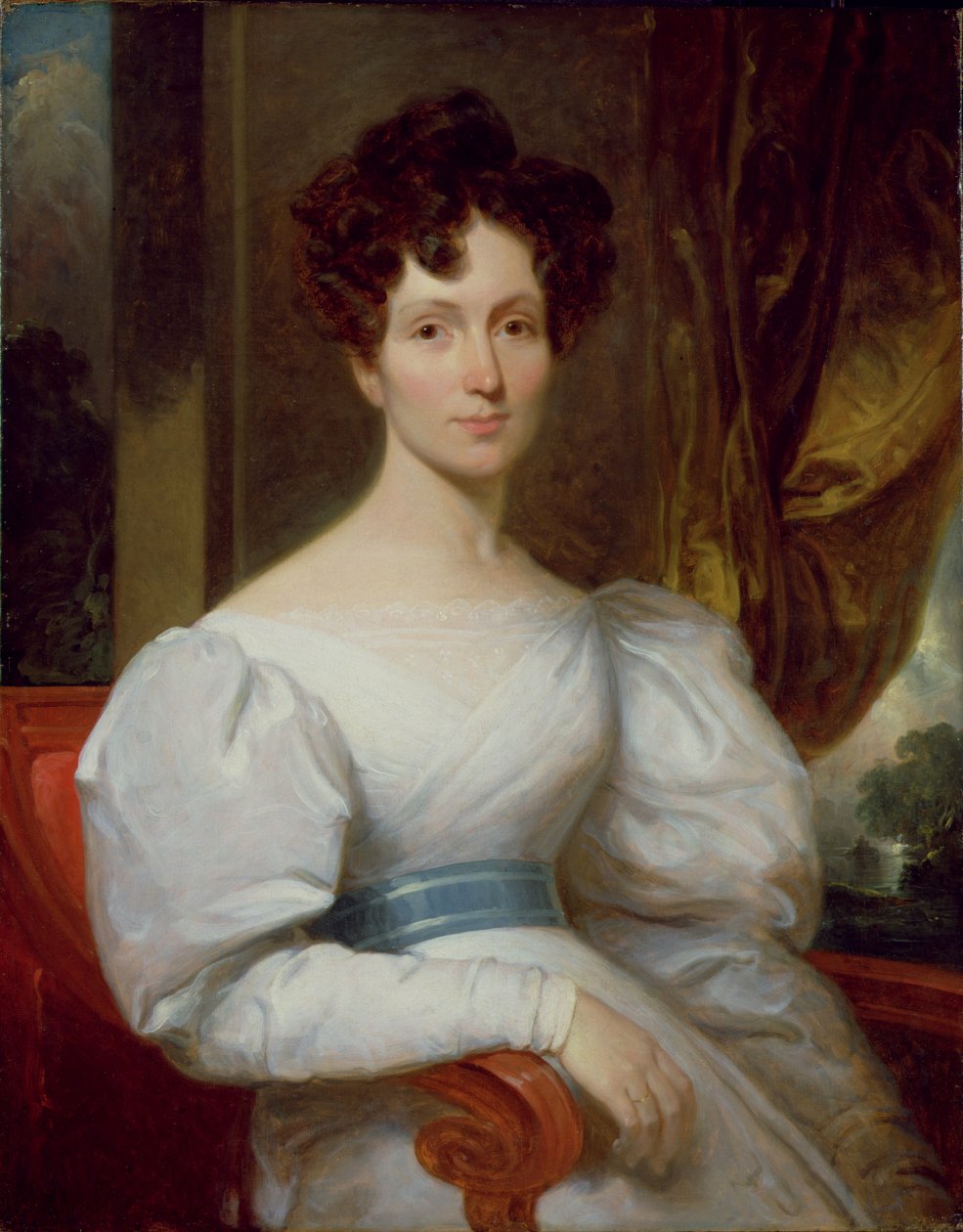 Fanny Kemble Butler (1809-93) portréja (olaj, vászon) alkotó: Henry Inman