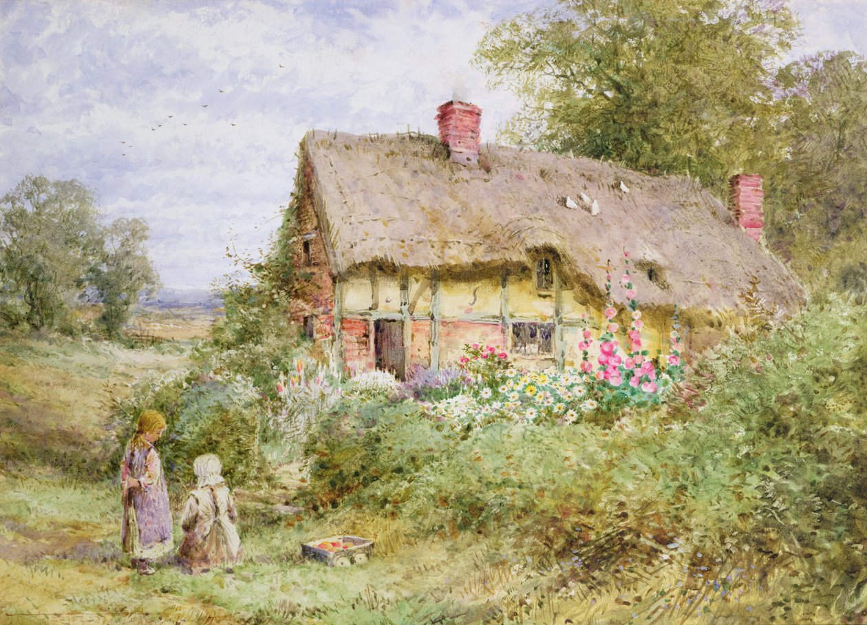 Bedfordshire-i házikó (akvarell) alkotó: Henry John Sylvester Stannard