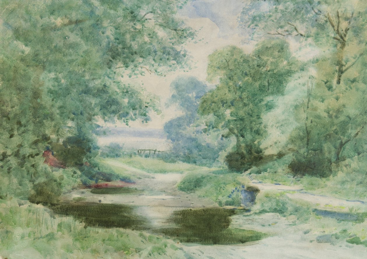 Egy Ford, 1910 körül (akvarell papíron) alkotó: Henry John Sylvester Stannard