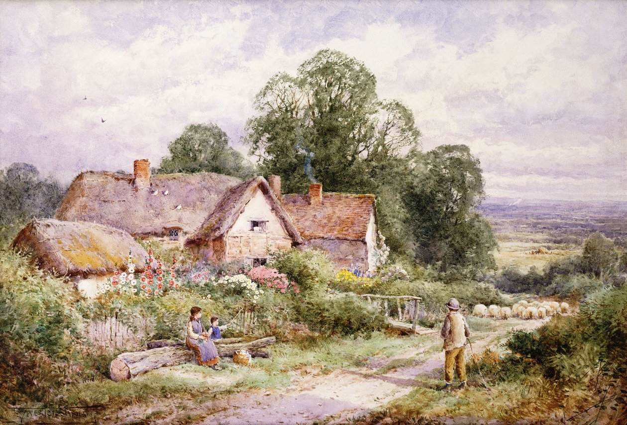Egy Sheep Lane Woburn közelében, Bedfordshire államban alkotó: Henry John Sylvester Stannard