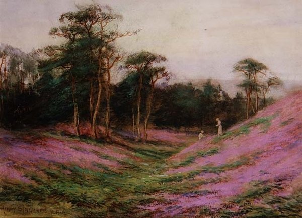 A rómaiak tábora közelében, Sheringham, Norfolk (akvarell papíron) alkotó: Henry John Sylvester Stannard