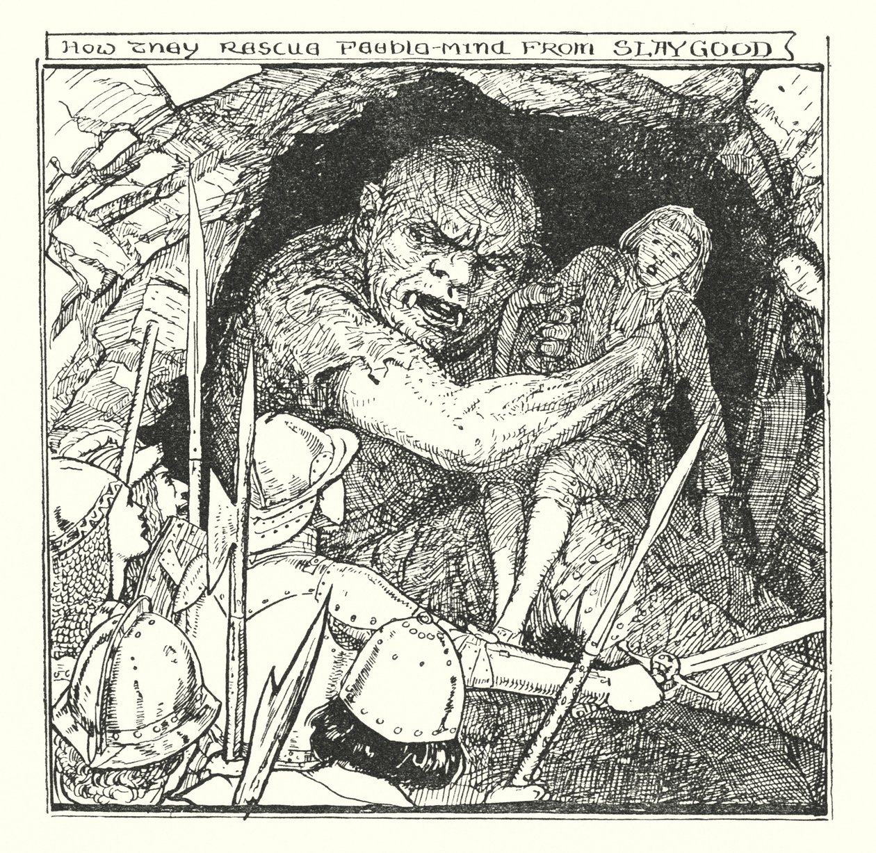 Illusztráció John Bunyan A zarándok útja című művéhez (litográfia) alkotó: Henry Justice Ford