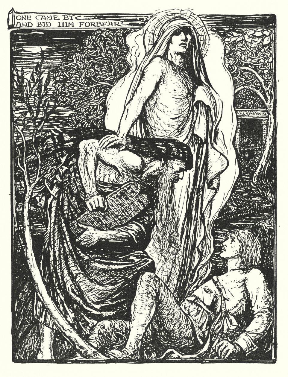 Illusztráció John Bunyan A zarándok útja című művéhez (litográfia) alkotó: Henry Justice Ford