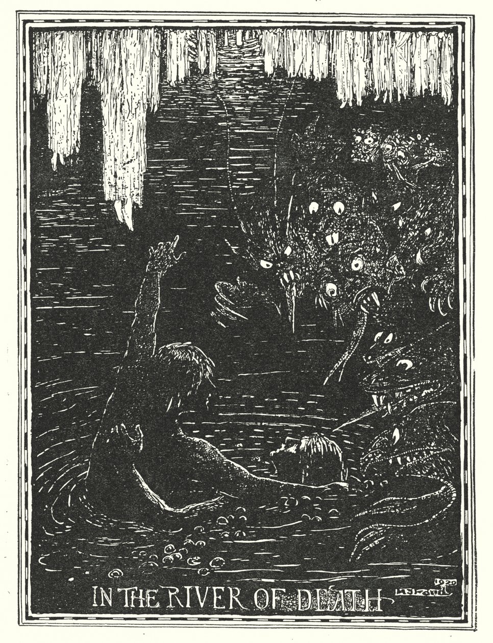 Illusztráció John Bunyan A zarándok útja című művéhez (litográfia) alkotó: Henry Justice Ford