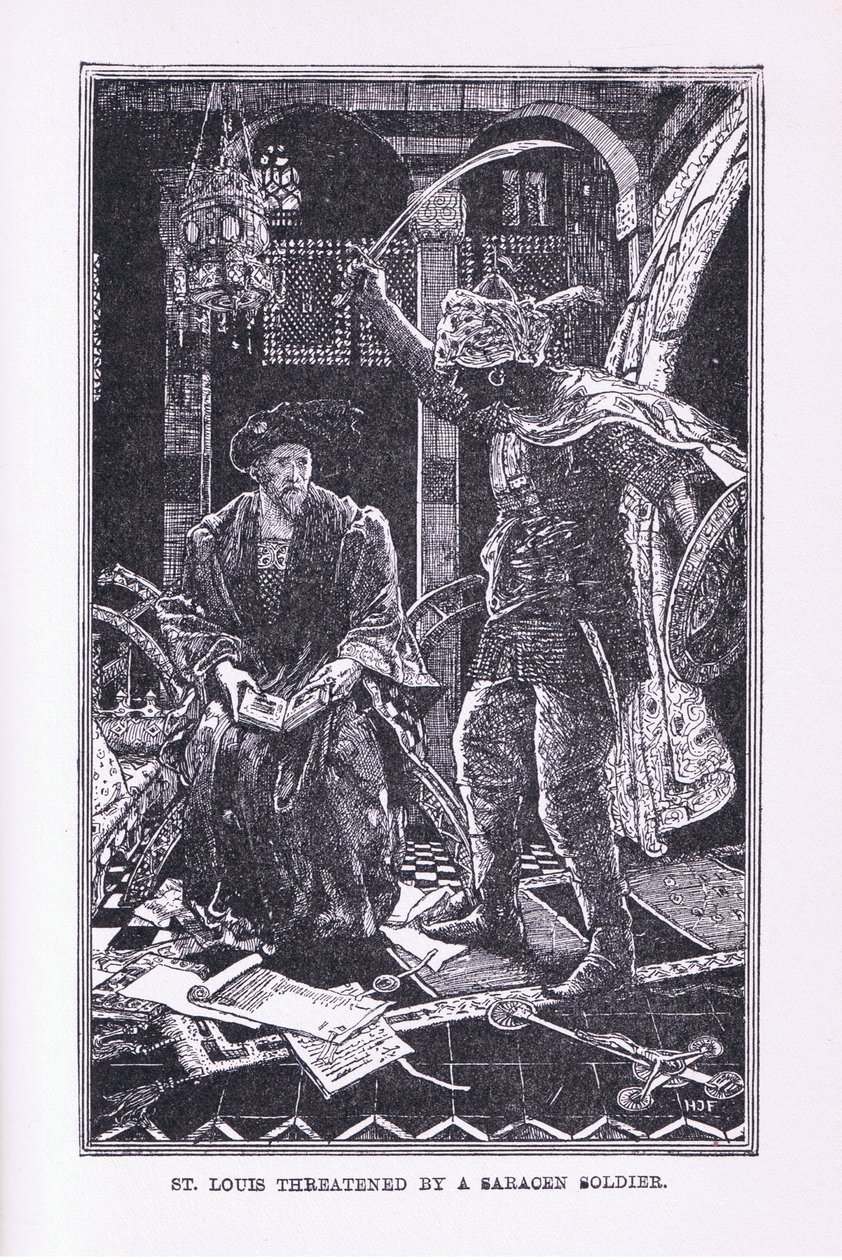 Szent Lajost a saracén katona megfenyegette, 1912 alkotó: Henry Justice Ford