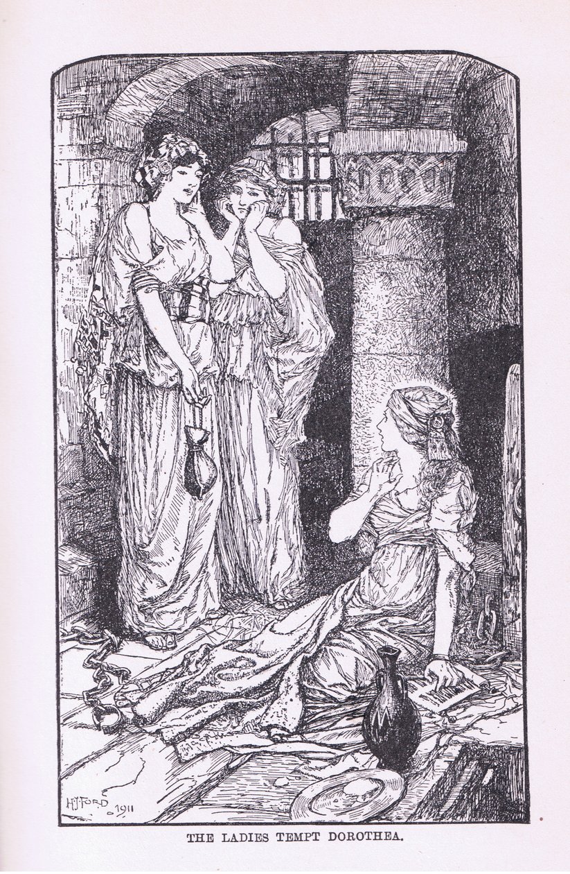 A hölgyek megkísértik Doretheát, 1912 alkotó: Henry Justice Ford