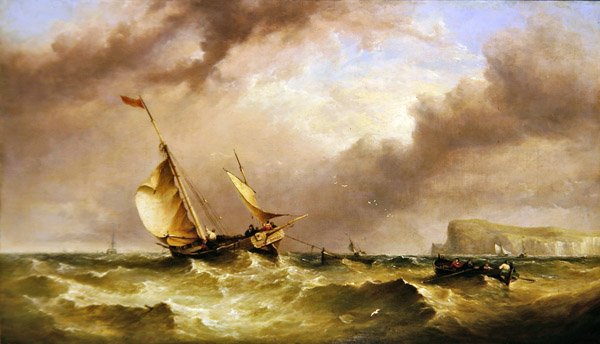 Hajózás a South Foreland partjainál alkotó: Henry King Taylor