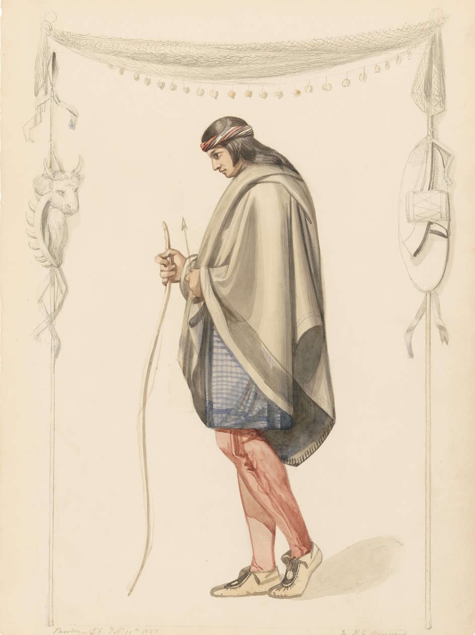 Indiai figura profilban, 1851. alkotó: Henry Kirke Brown