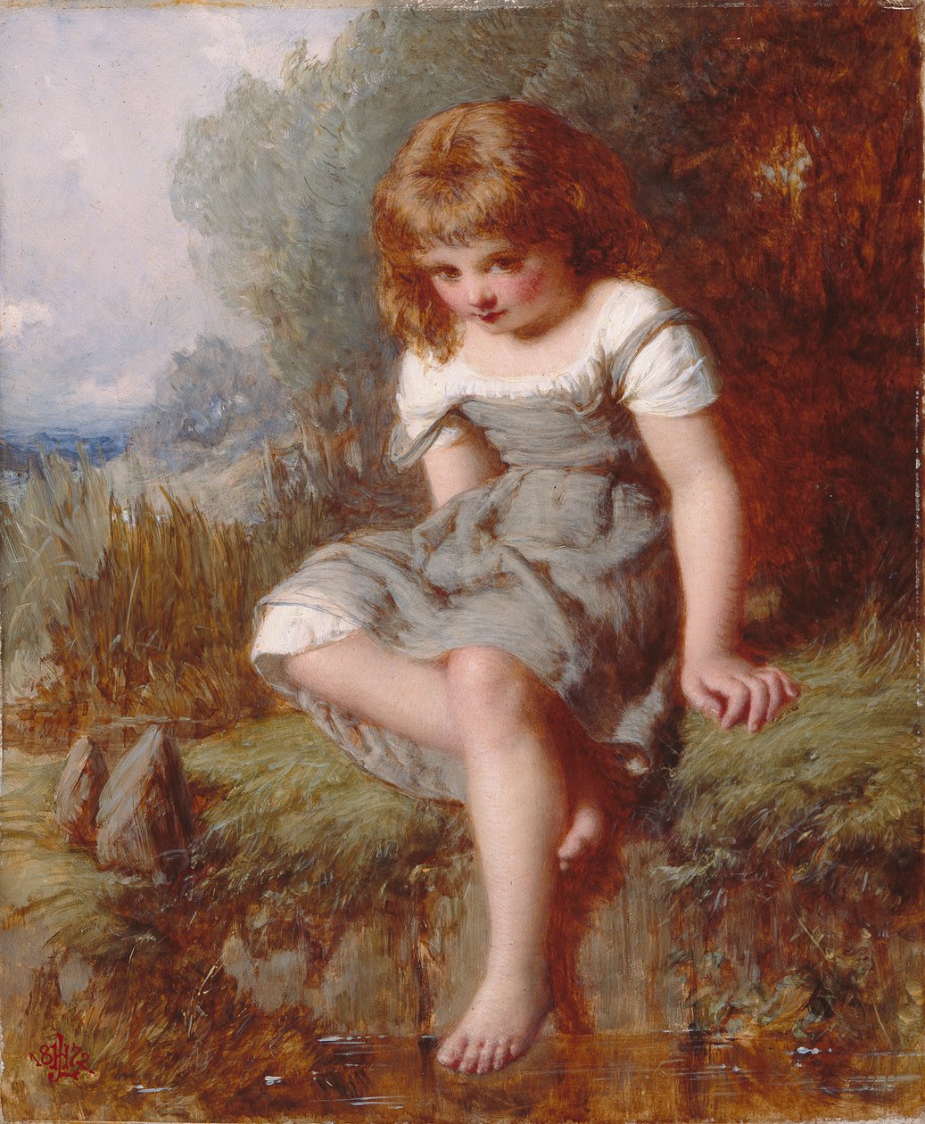 The Timid Bather alkotó: Henry Le Jeune