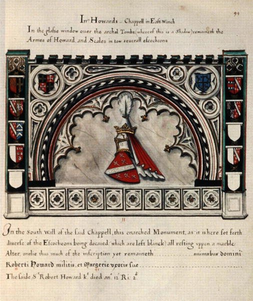 Íves emlékmű a norfolki East Winch templomban alkotó: Henry Lilly