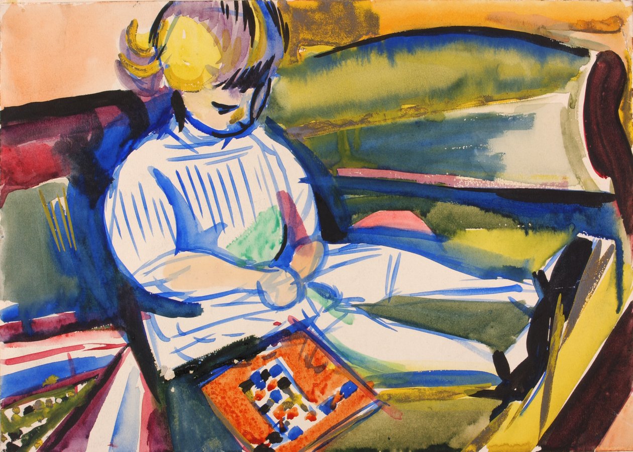 Gyermek a kanapén, kb. 1914-1918. alkotó: Henry Lyman Saÿen
