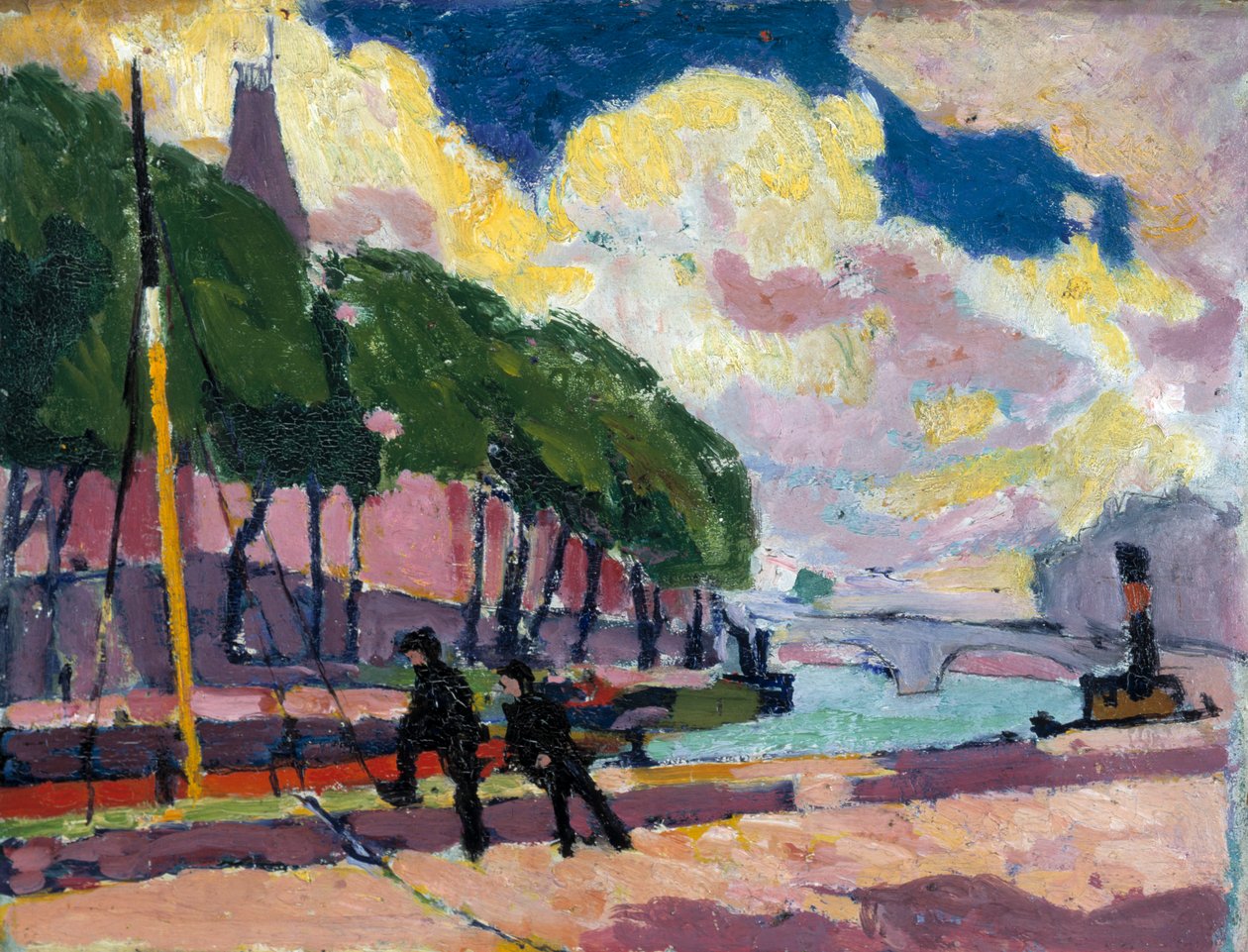 A Szajna partján, 1909-1912. alkotó: Henry Lyman Saÿen
