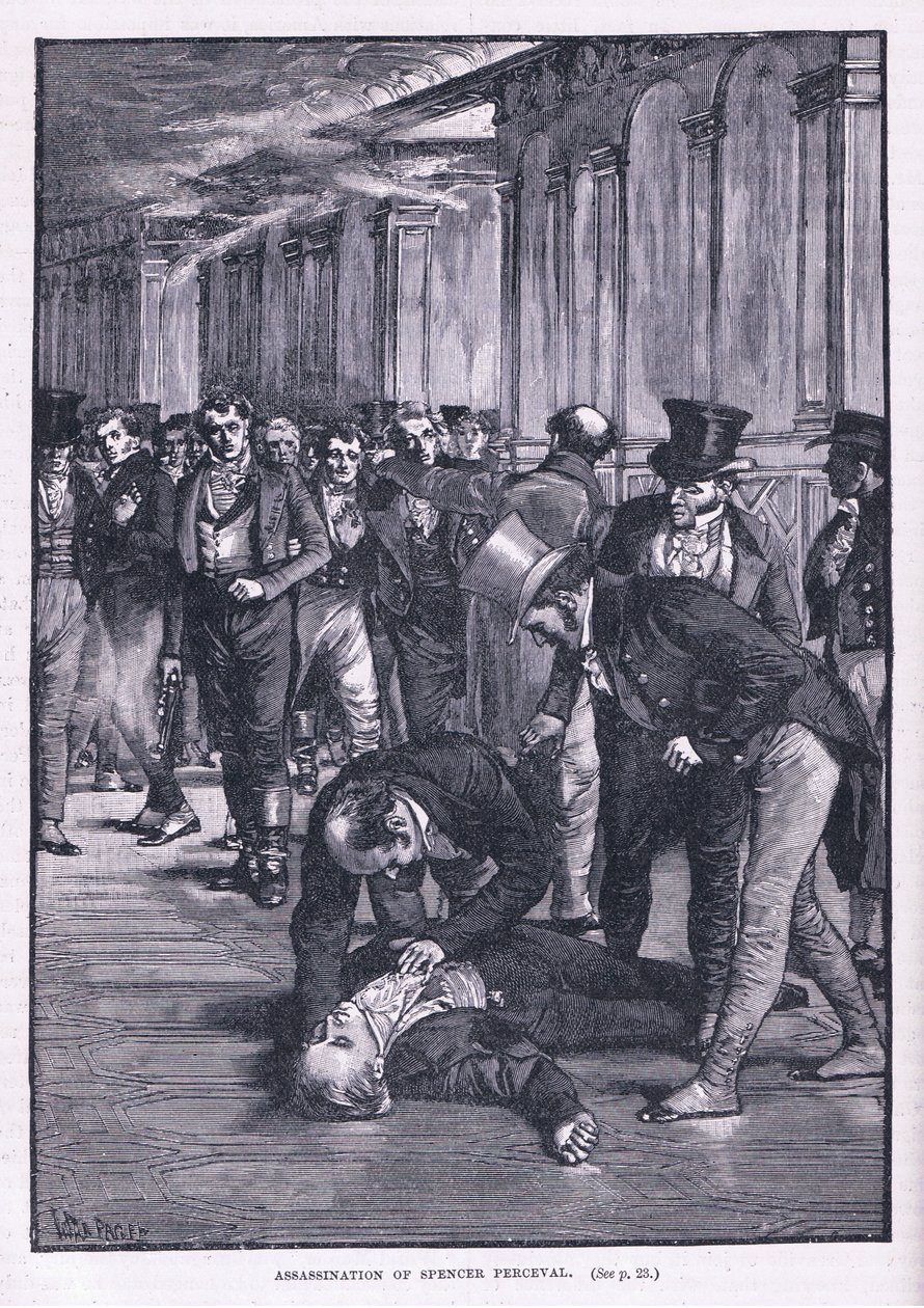 Spencer Perceval meggyilkolása alkotó: Henry Marriott Paget