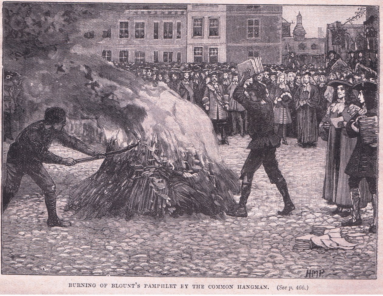 Blount füzeteinek égetése a hóhér által alkotó: Henry Marriott Paget