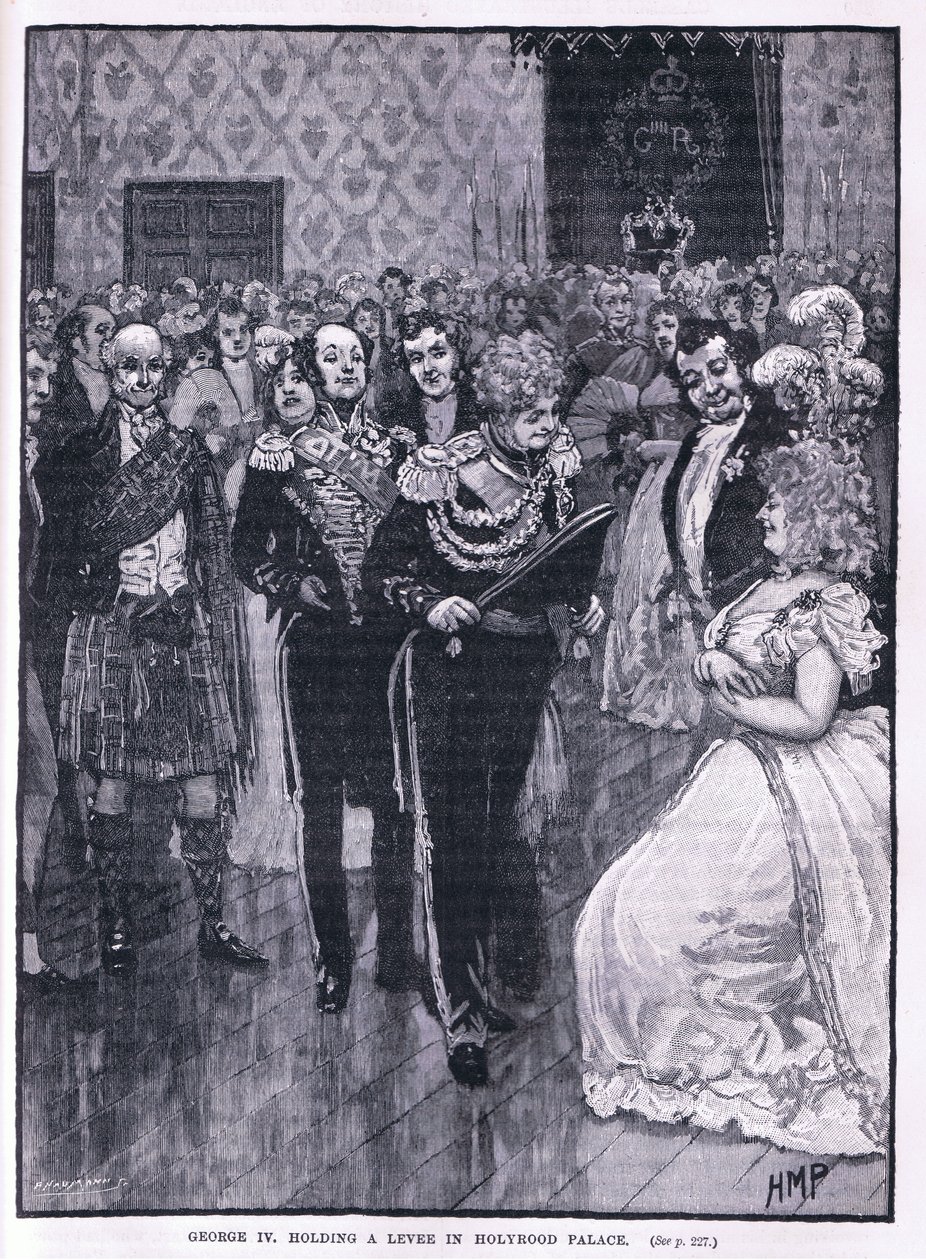 IV. György a Holyrood-palotában tartott gátat 1822-ben alkotó: Henry Marriott Paget