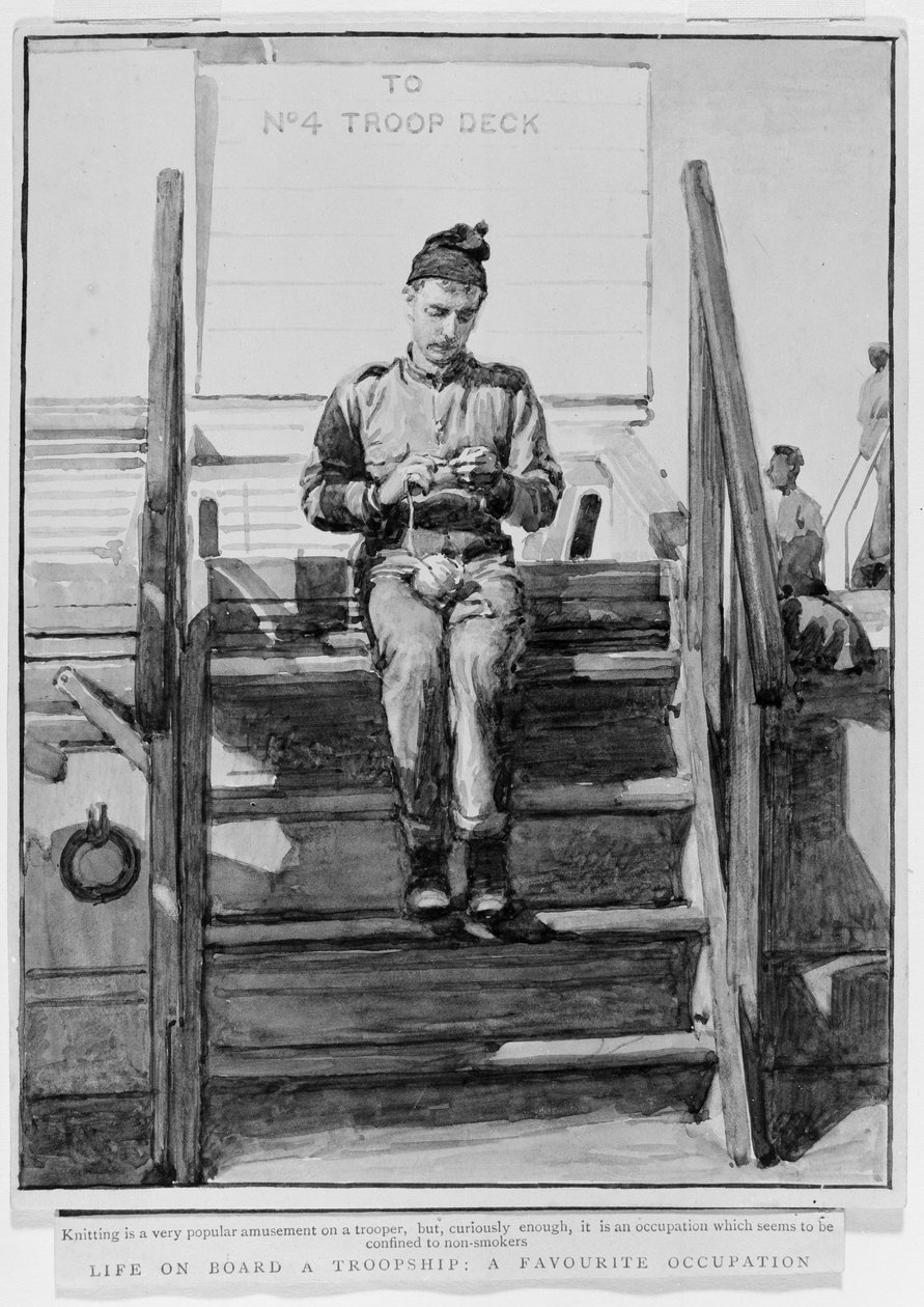 Élet egy csapathajó fedélzetén: kedvenc foglalkozás, 1899 alkotó: Henry Marriott Paget
