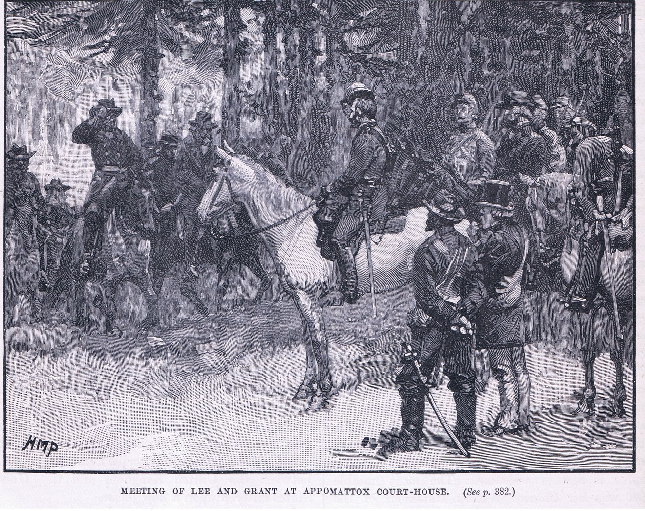 Lee és Grant találkozója az Appomattox Court House-ban 1865-ben alkotó: Henry Marriott Paget