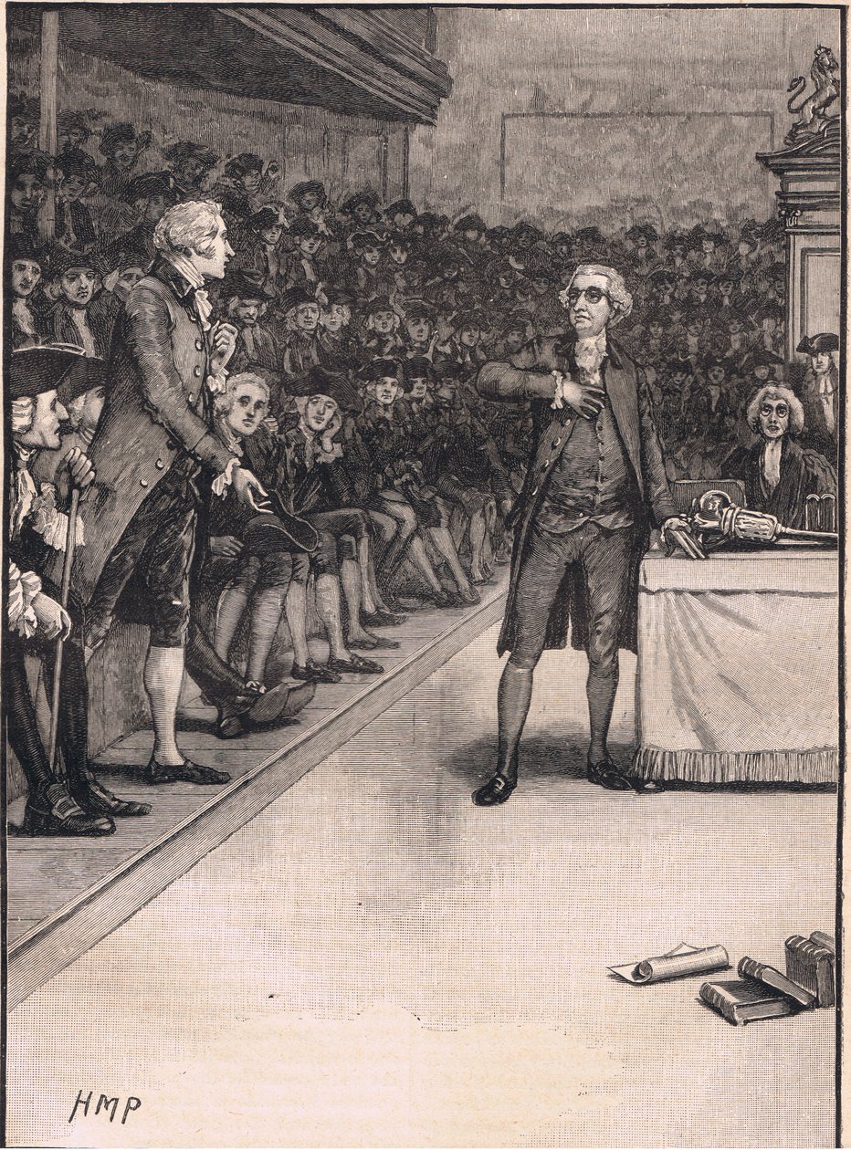 Jelenet az alsóházban: szakítás Burke és Fox között 1791 alkotó: Henry Marriott Paget