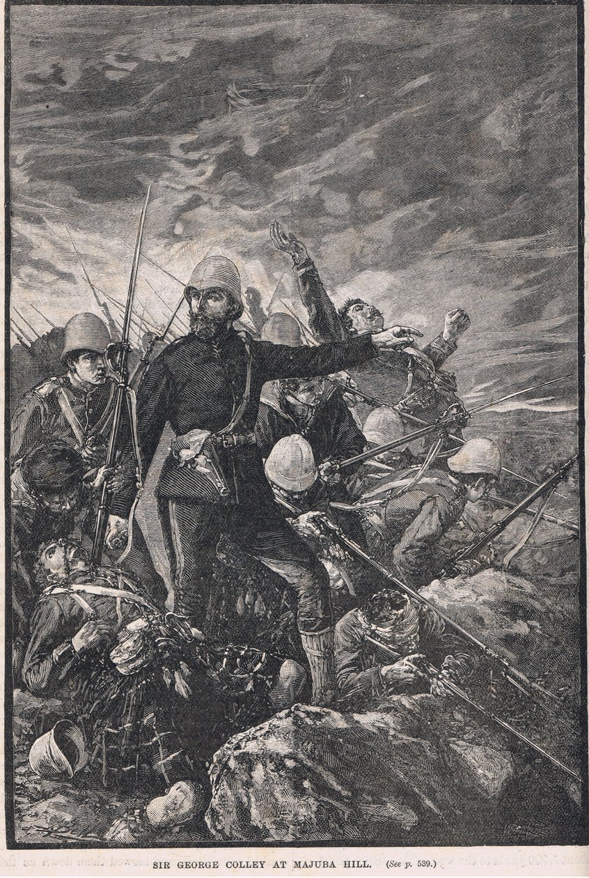 Sir George Colley Majuba Hillben, illusztráció a Cassell 