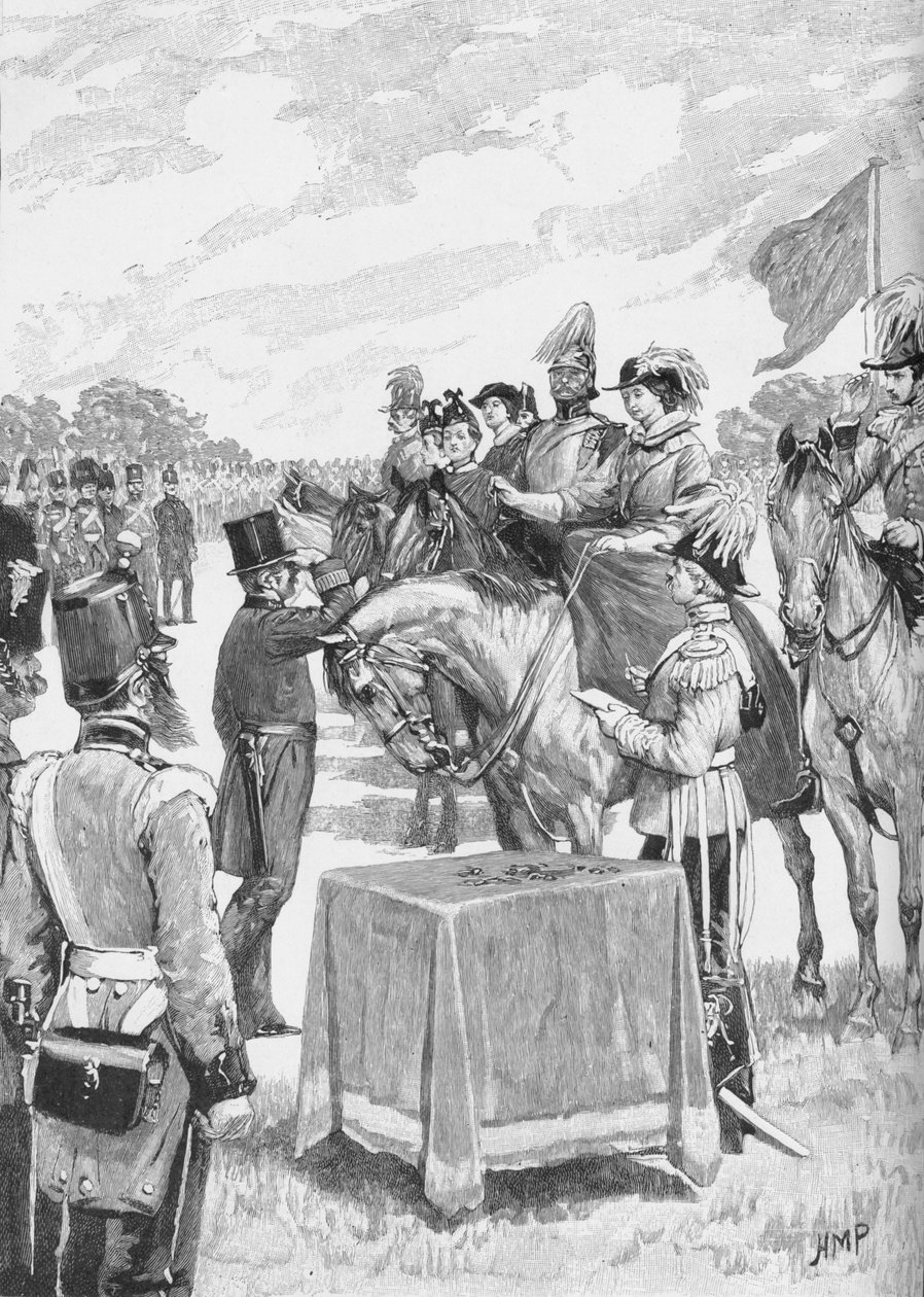 A királynő elnököl a Victoria-kereszt első kiosztásán, 1890 alkotó: Henry Marriott Paget