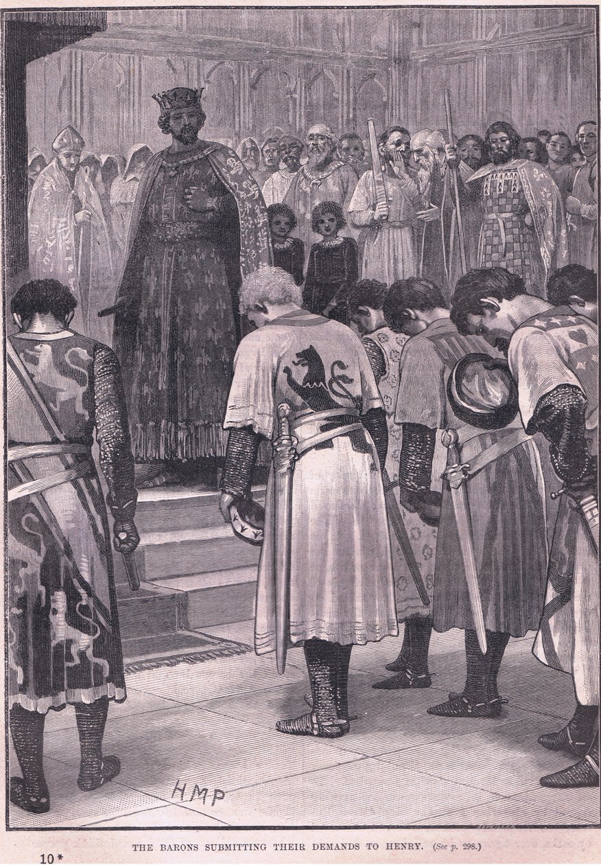 A bárók követeléseiket Henriknek 1258-ban benyújtották alkotó: Henry Marriott Paget