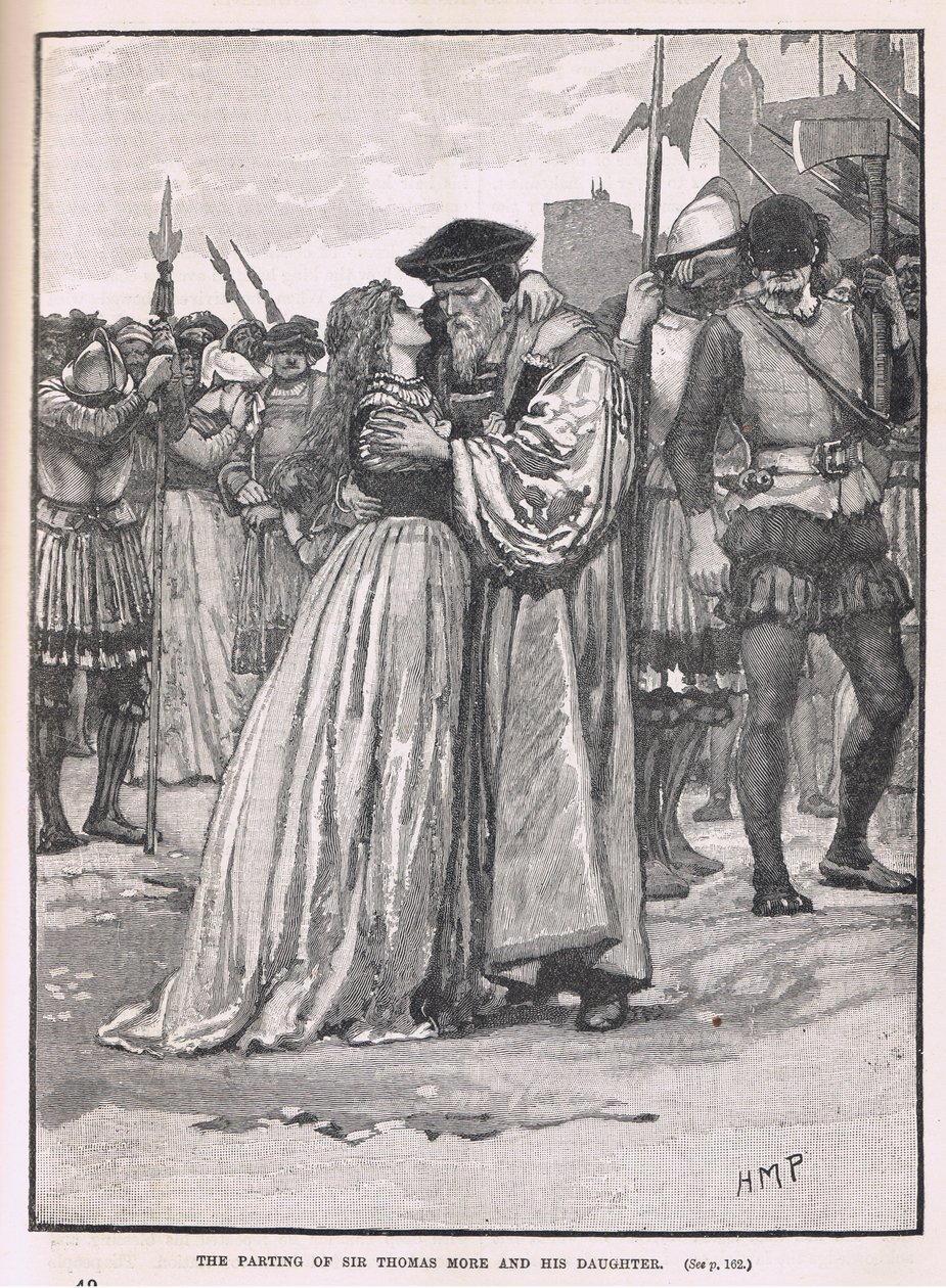 Sir Thomas More és lánya elválása 1534 alkotó: Henry Marriott Paget
