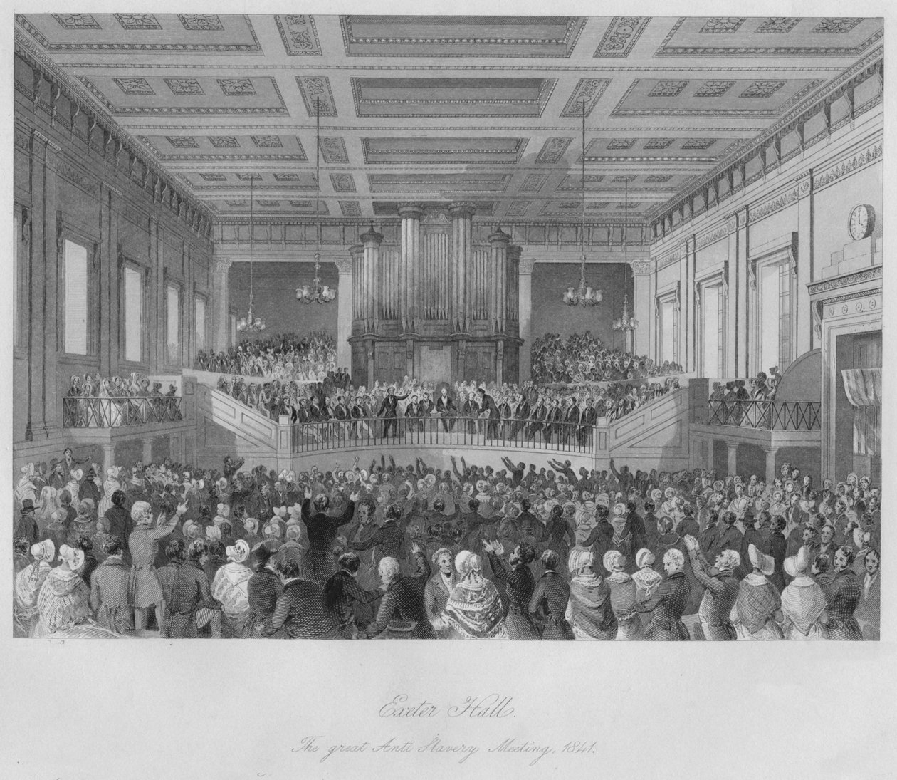 Exeter Hall. A nagy rabszolgaellenes találkozó, 1841, c1841 alkotó: Henry Melville