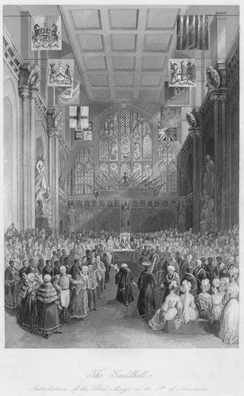 A Guildhall. Polgármester Úr beiktatása 1841. november 8-án alkotó: Henry Melville