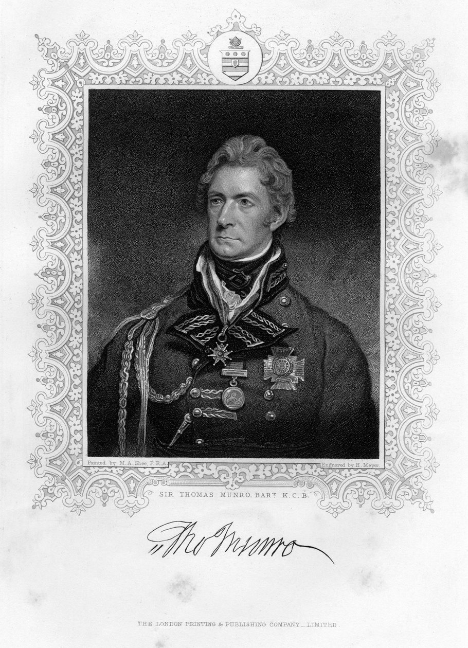 Sir Thomas Munro 1761-1827, skót katona és államférfi, XIX. alkotó: Henry Meyer