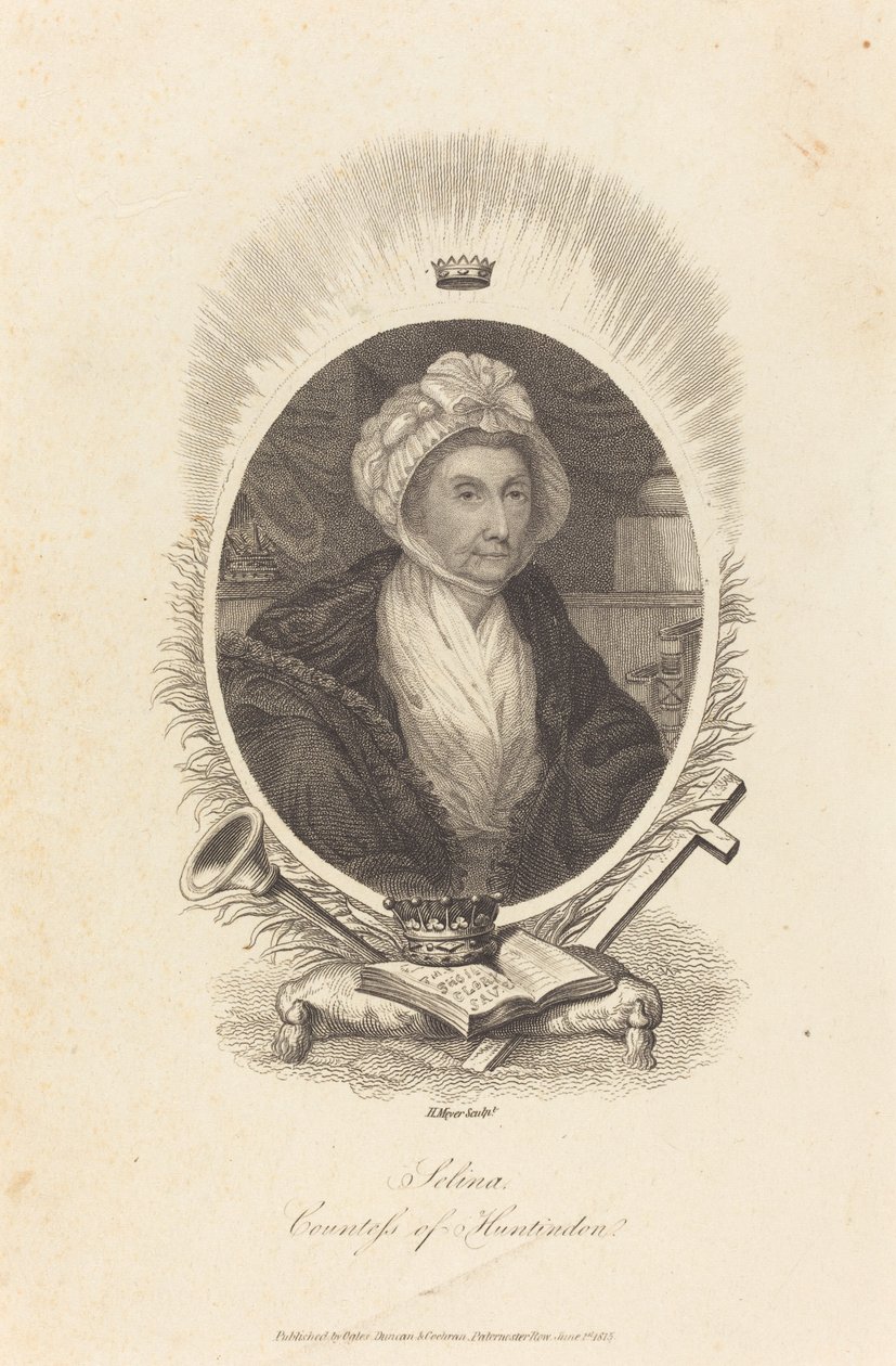 Selina, Huntingdon grófnője alkotó: Henry Meyer after John Hoppner