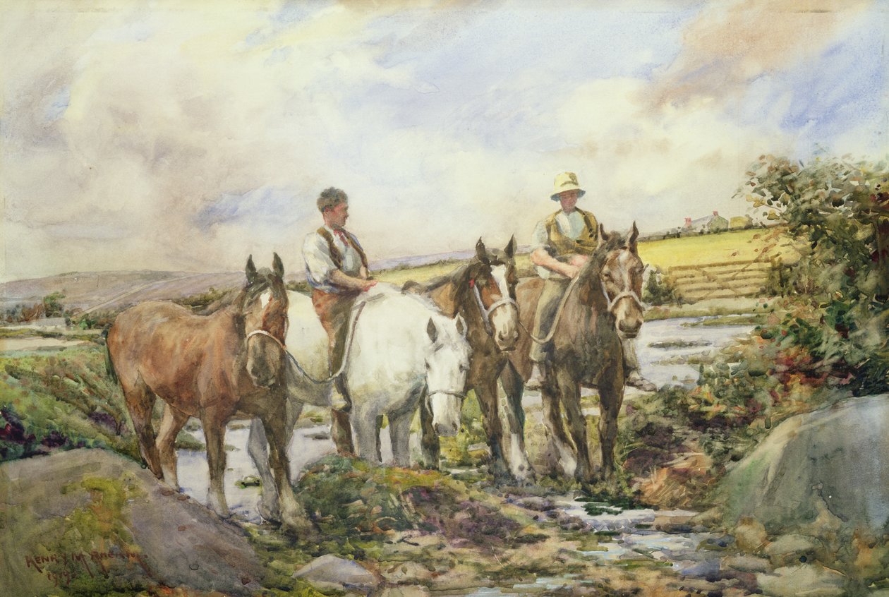 Lovak itatása alkotó: Henry Meynell Rheam