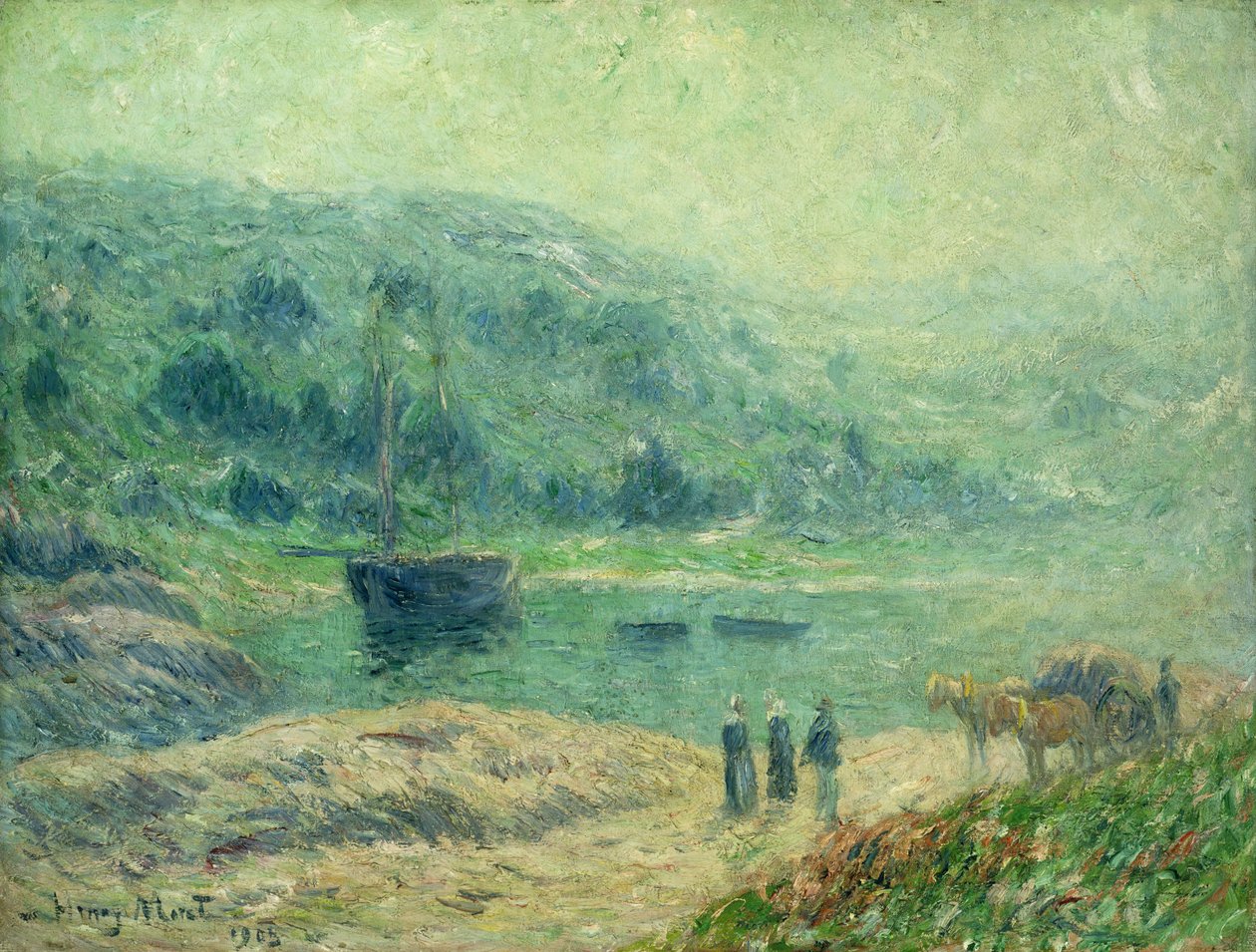 Egy öböl Bretagne-ban; Creek Bretagne-ban, 1903 alkotó: Henry Moret