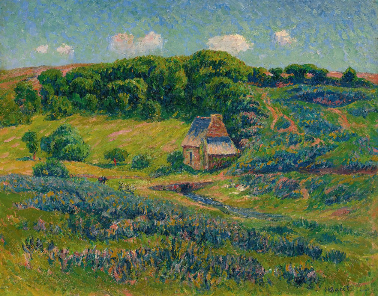 Farm a breton vidéken. alkotó: Henry Moret