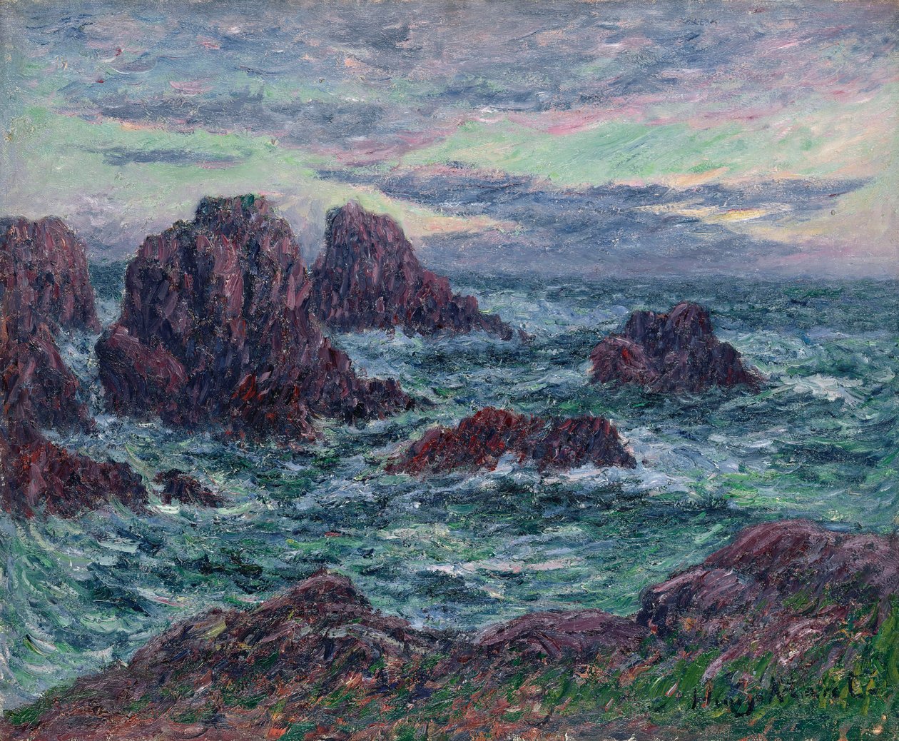 Az este Ouessantban; Este Ouessantban alkotó: Henry Moret