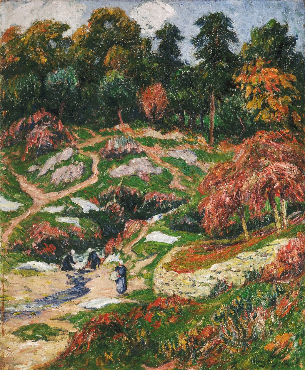 Mosoda Doelanban, Finistere; Le Levoir a Doelan, Finistere, alkotó: Henry Moret
