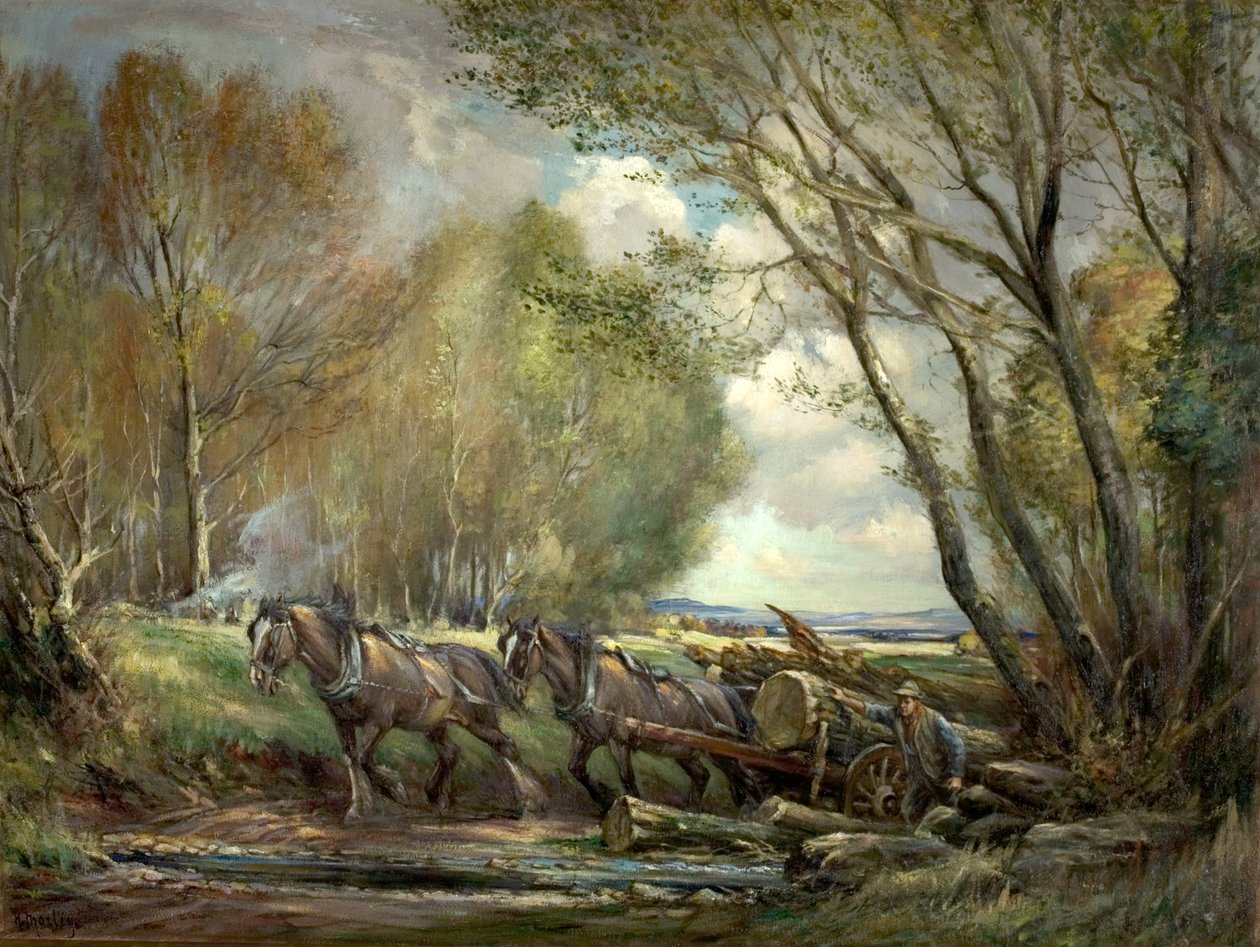 Faszállítás, Stirlingshire, Skócia alkotó: Henry Morley