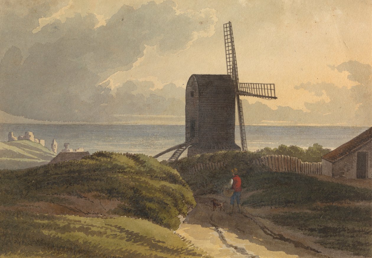 Szélmalom a tenger partján, Hastings közelében alkotó: Henry Morton