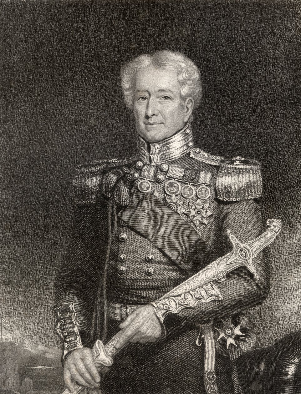 Sir Robert Henry Sale, F. Holl metszete, a „The National Portrait Gallery, Volume III” című művéből, 1820 körül megjelent alkotó: Henry Moseley