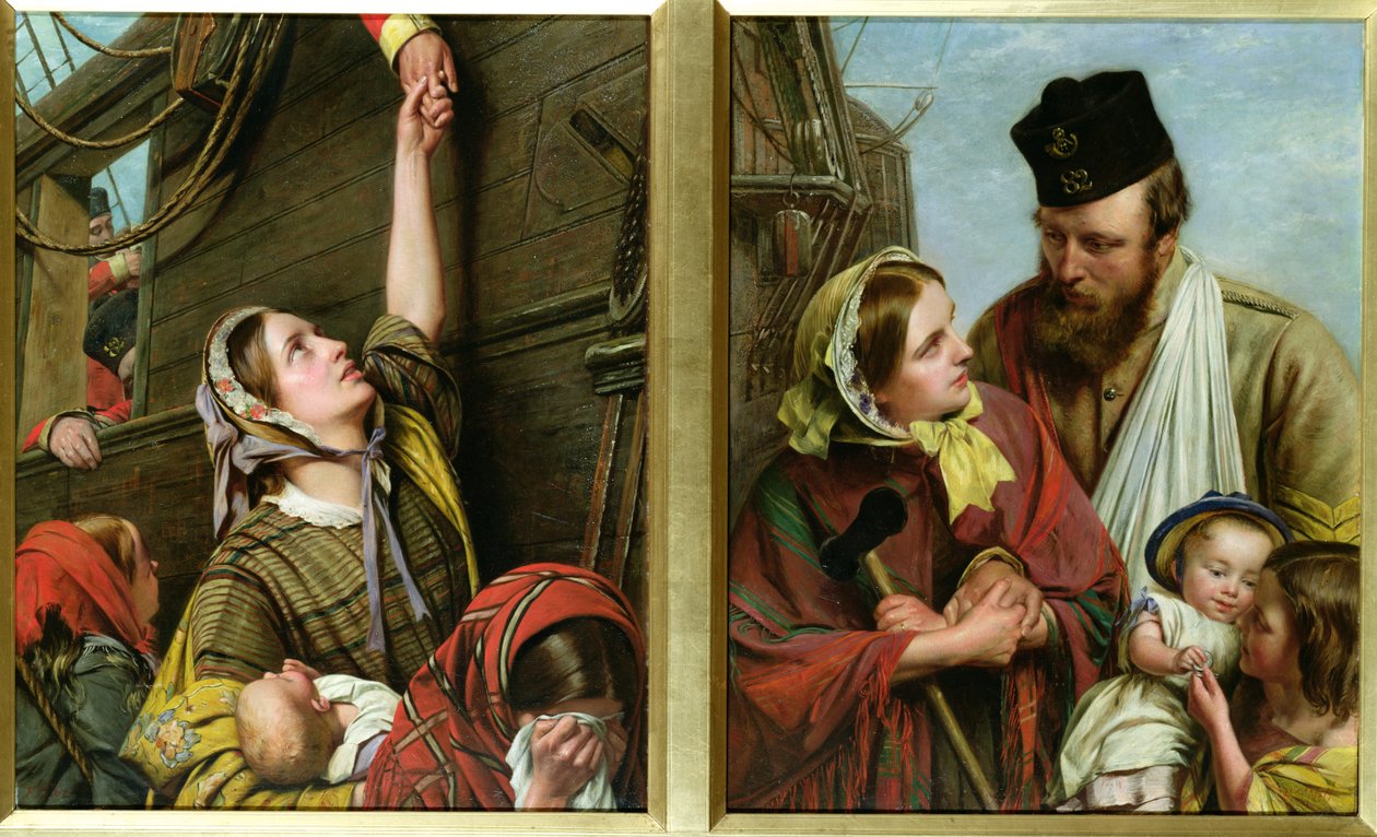 Eastward Ho! 1857. augusztus és Újra Otthon, 1858 (a részletekért lásd a 68094-es és a 68095-ös számokat) alkotó: Henry Nelson ONeil